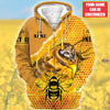 Maxcorners Personalized Name Honey Bee 7 All Over Printed Unisex Shirt LM1304