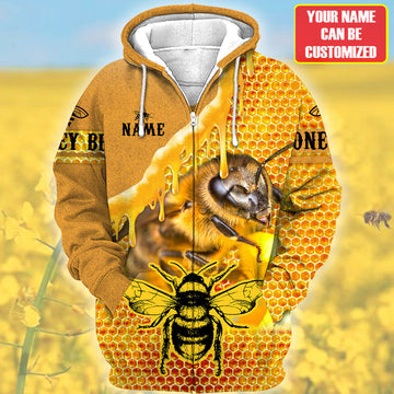 Maxcorners Personalized Name Honey Bee 7 All Over Printed Unisex Shirt LM1304