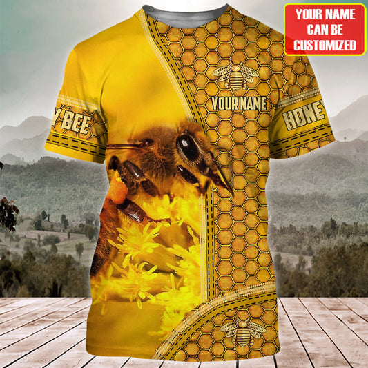 Maxcorners Personalized Name Honey Bee 10 All Over Printed Unisex Shirt LM1304