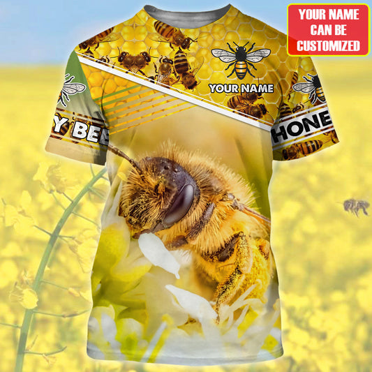 Maxcorners Personalized Name Honey Bee 13 All Over Printed Unisex Shirt LM1304