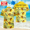 Maxcorners Personalized Honey Bee Tropical Hawaii Shirt Beach Short LM1304