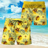 Maxcorners Personalized Honey Bee Tropical Hawaii Shirt Beach Short LM1304