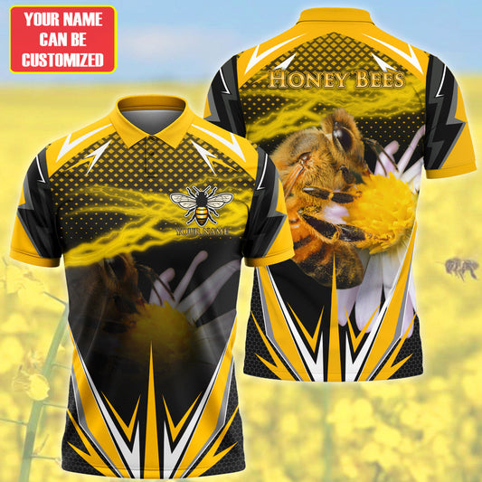 Maxcorners Personalized Name Honey Bee 15 All Over Printed Unisex Shirt LM1304