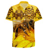 Maxcorners Personalized Honey Bee Flower Tropical Hawaii Shirt Beach Short LM1304