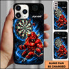 Maxcorners Darts Red Bull Dartboard Multicolor Personalized Name 3D Phone Case