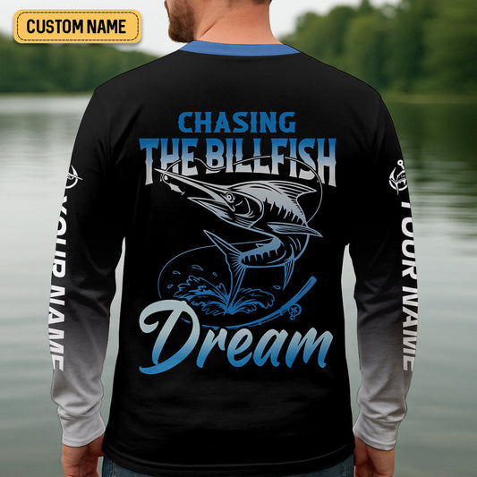 Maxcorners Marlin Fishing, Chasing The Billfish Dream SPF Shirts, Fishing Shirts For Men, Fisherman Gift