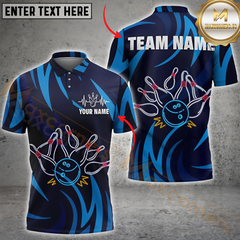 Maxcorners  Neon Bowling Explosion Multicolor Customized Name, Team Name 3D Shirts
