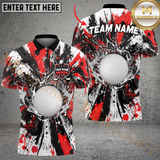 Maxcorners Golf Graffiti Boom Multicolor Customized Name, Team Name 3D Shirts