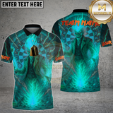 Maxcorners Dart Shirt Flaming Demon Lightning Power Multioptions Personalized Name, Team Name Unisex 3D Shirt (4 Colors)