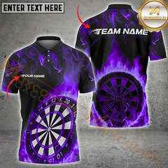 Maxcorners Flaming Arrow Darts Jersey Multicolor Option Customized Name, Team Name 3D Polo Shirt