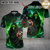 Maxcorners Billiards 8 Ball Cosmic Reaper Personalized Name Shirt (4 Colors)