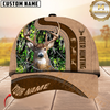 Maxcorners Heru Pon Leather Pattern Hunting Deer Multicolor Personalized 3D Cap