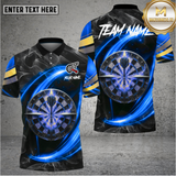 Maxcorners Dart Jersey Cosmic Energy Neon Swirl Design Multioptions Personalized Name, Team Name Unisex 3D Shirt (4 colors)