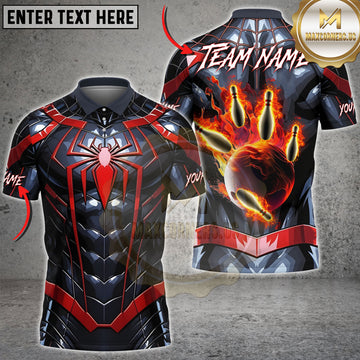 Maxcorners Web Hero Bowling Multi Options Personalized Name, Team Name 3D Shirts