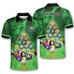 Maxcorners Lightning Storm Billiard Shirts For Men, Billiard team shirts, Gift for Pool team player