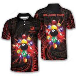 Maxcorners Vortex Tribal Billiard multicolor Polo Shirts