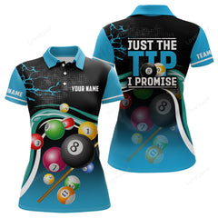 Maxcorners Just The Tip I Promise Personalized Billiard Balls Women Polo Shirts