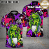 Maxcorners Graffiti Frog Golf Polo Personalized Name, Team Name 3D Shirt (4 Colors)