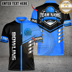 Maxcorners Bowling Modern Split Multicolor Customized Name, Team Name 3D Shirt