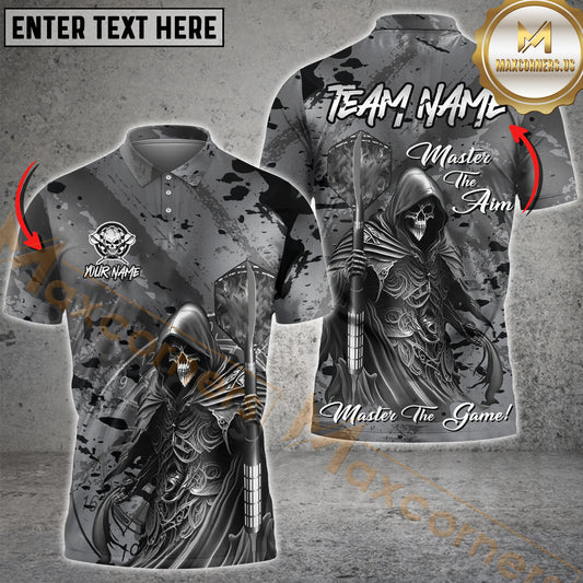 Maxcorners Warrior The Grim Reaper Dartboard Darts Wolf Jersey Multicolor Options Personalized Name, Team Name 3D Shirt (4 Colors)
