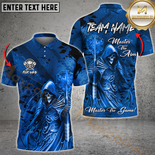 Maxcorners Warrior The Grim Reaper Dartboard Darts Wolf Jersey Multicolor Options Personalized Name, Team Name 3D Shirt (4 Colors)