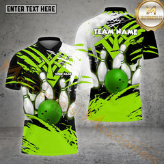 Maxcorners Bowling Strike Art Jersey Personalized Name, Team Name 3D Shirt (4 colors)