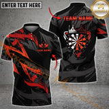 Maxcorners Premium Golden Dartboard Darts Sport Jersey Pattern  Multicolor Options Personalized Name, Team Name 3D Shirt (4 Colors)