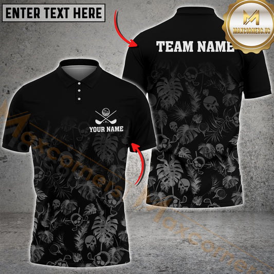 Maxcorners Golf Tropical Pattern  Multicolor Options Personalized Name, Team Name 3D Shirt (6 Colors)