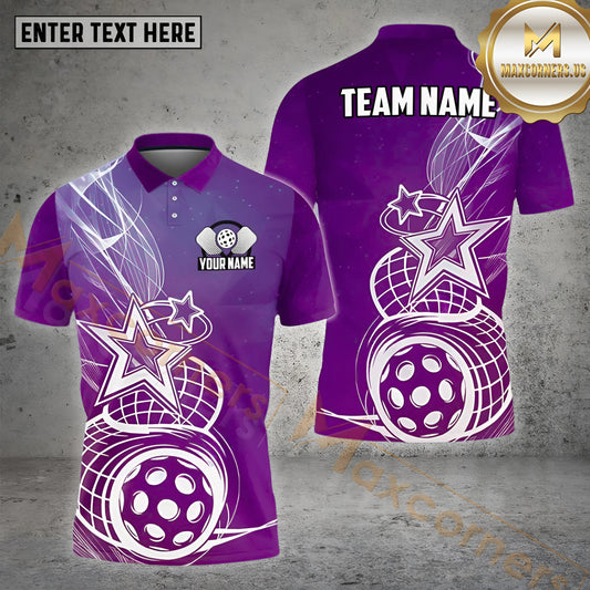 Maxcorners 3D Multicolor Pickleball Personalized Unisex Shirt 4 (4 colors)