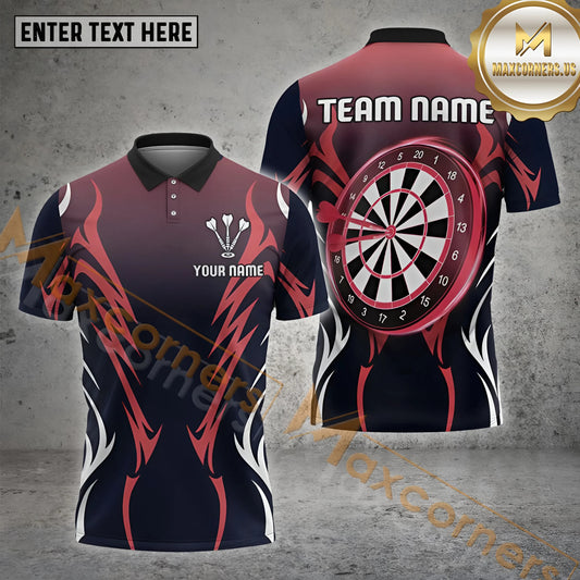 Maxcorners Darts Flame Lightning Dartboard  Multicolor Options Personalized Name, Team Name 3D Shirt (4 Colors)