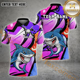 Maxcorners Golf Cartoon Shark Swing Personalized Name, Team Name 3D Shirt
