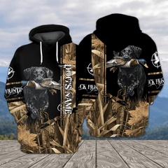 Maxcorners Custom Dog's Name Duck Hunting With Labrador Retriever All Over Print Shirt TU2511