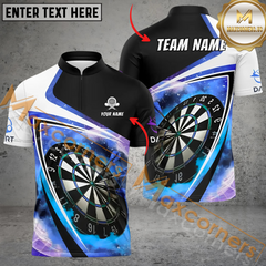 Maxcorners Darts Arrow Galaxy Multilcolor Option Customized Name, Team Name 3D Polo Shirt