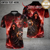 Maxcorners Billiards 8 Ball Cosmic Reaper Personalized Name Shirt (4 Colors)