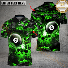Maxcorners Billiard 8 Ball Shoot And Destroy Personalized Name, Team Name 3D Shirt (4 Colors)