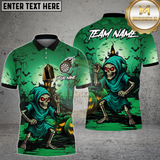 Maxcorners Dart Shirt Skeleton Halloween Theme Multioptions Personalized Name, Team Name Unisex 3D Shirt (4 Colors)