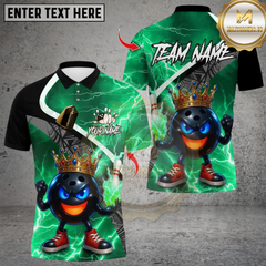 Maxcorners Thunder King Bowling Multicolor Customized Name, Team Name 3D Shirts