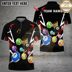 Maxcorners King Billiards 8 Ball Personalized Name, Team Name 3D Shirt