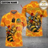 Maxcorners Darts Bee Sting Customized Name, Team Name 3D Shirts For Dan