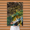 Maxcorners Walleye Fishing Freshwater Strike Action Design Personalized Name 3D Poster
