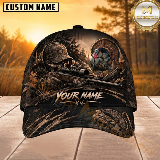 Maxcorners Hunting Skull Sniper Sunset Personalized 3D Cap