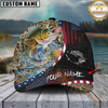 Maxcorners Fishing Camo Flag Patriot Personalized Cap (11 Breeds)