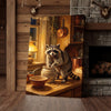 Maxcorners Raccoon in Rustic Kitchen Stealing Cookies Warm Light Canvas Wall Art