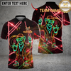 Maxcorners Billiards 8 Ball Neon Monkey Retro Glow Personalized Name Shirt (4 Colors)