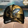 Maxcorners Fishing Moonlight Gold Ocean Personalized 3D Cap