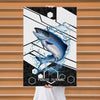 Maxcorners Salmon Fishing Tech Carbon Geometry Splash Design Personalized Name 3D Poster