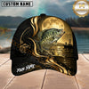 Maxcorners Fishing Moonlight Gold Ocean Personalized 3D Cap