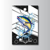 Maxcorners Tuna Fishing Tech Carbon Geometry Splash Design Personalized Name 3D Poster