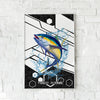 Maxcorners Tuna Fishing Tech Carbon Geometry Splash Design Personalized Name 3D Poster
