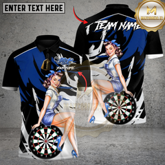 Maxcorners Retro Dart Diva Pin-Up Multicolor Customized Name, Team Name 3D Shirts